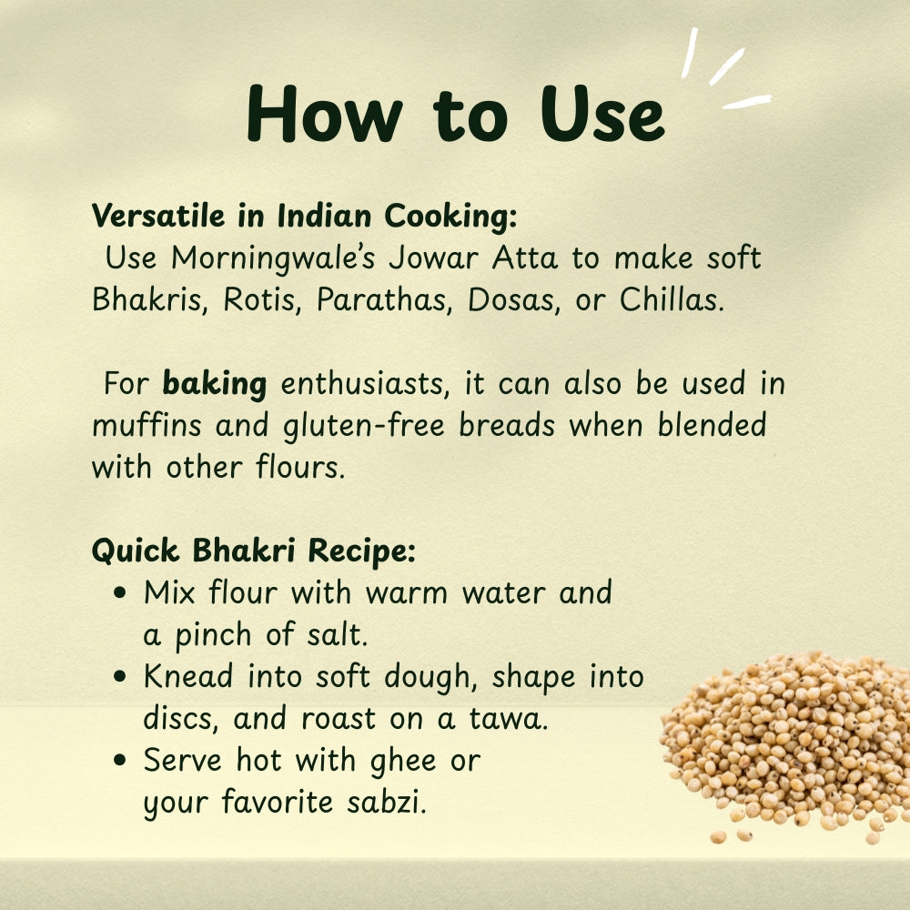 Organic Jowar Atta (Sorghum Flour)