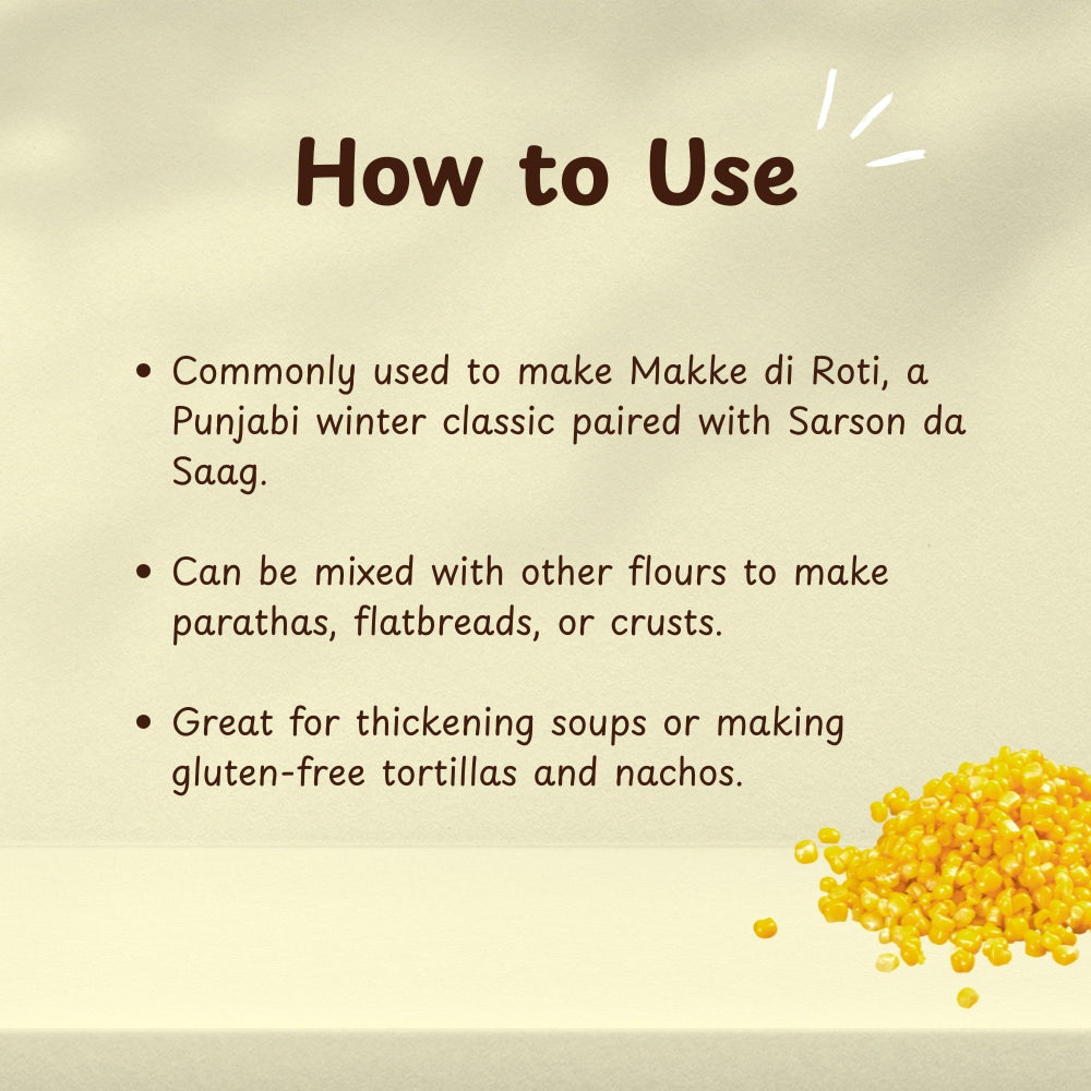 Organic Makka Atta